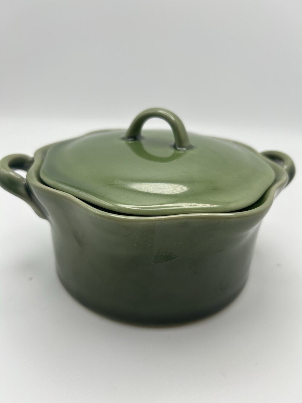 Green Ceramic Mini Casserole Dish.